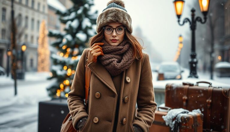 winter travel outfit